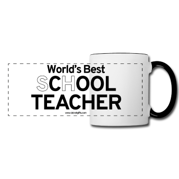"World's Best sChOOL Teacher" - Panoramic Mug white/black / One size - LabRatGifts - 1