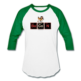Men’s Baseball T-Shirt white/kelly green / S - LabRatGifts - 5