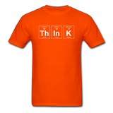 "ThInK" (white) - Men's T-Shirt orange / S - LabRatGifts - 11