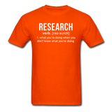 "Research" (white) - Men's T-Shirt orange / S - LabRatGifts - 12