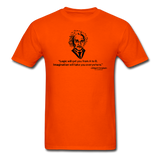 "Albert Einstein: Logic Quote" - Men's T-Shirt orange / S - LabRatGifts - 3