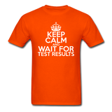 "Keep Calm and Wait for Test Results" (white) - Men's T-Shirt orange / S - LabRatGifts - 5