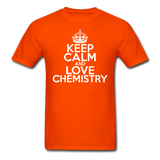 "Keep Calm and Love Chemistry" (white) - Men's T-Shirt orange / S - LabRatGifts - 5