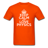 "Keep Calm and Love Physics" (white) - Men's T-Shirt orange / S - LabRatGifts - 5