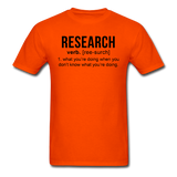 "Research" (black) - Men's T-Shirt orange / S - LabRatGifts - 9
