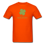 "Lucky Biologist" - Men's T-Shirt orange / S - LabRatGifts - 3