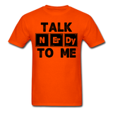 "Talk NErDy To Me" (black) - Men's T-Shirt orange / S - LabRatGifts - 3