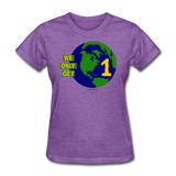 "We Only Get 1 Earth" - Women's T-Shirt - purple heather