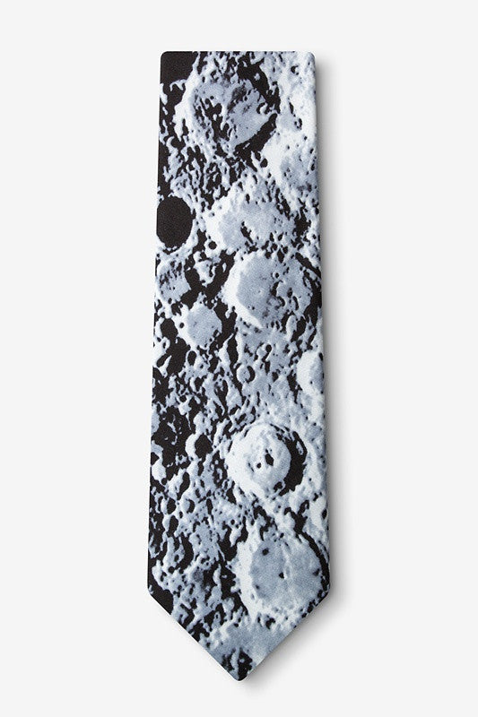 Moon Surface Extra Long Tie  - LabRatGifts - 1