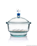 Borosil® Desiccator Vacuum - Stopcock with PTFE spindle and Porcelain plate - 300 mm - Borosilicate