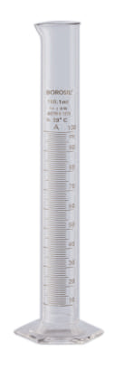 Graduated Measuring Cylinder Pour Out Single Metric ASTM 10 mL Individual Certificate, TC