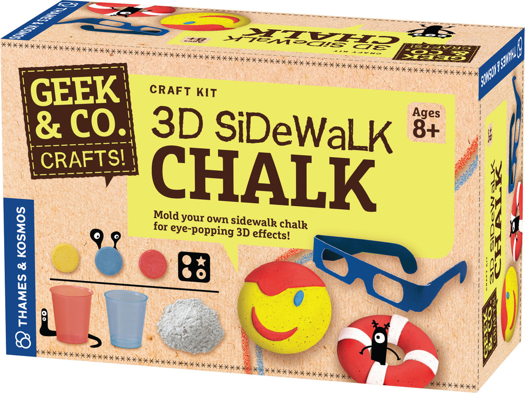 "3D Sidewalk Chalk" - Craft Kit  - LabRatGifts - 1