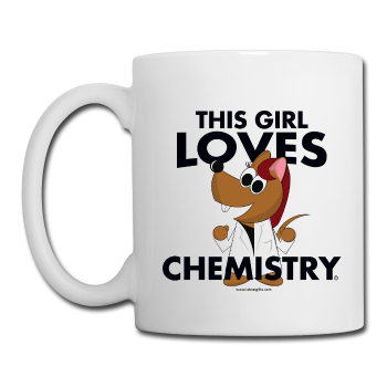 "This Girl Loves Chemistry" (red) - Mug white / One size - LabRatGifts