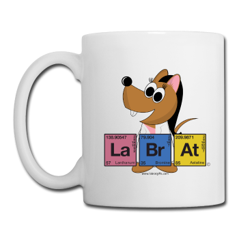 "Lab Rat Periodic Table" (brunette) - Mug white / One size - LabRatGifts