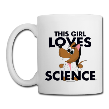 "This Girl Loves Science" (brunette) - Mug white / One size - LabRatGifts