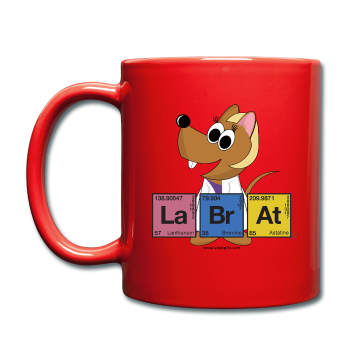 "Lab Rat Periodic Table" (blonde) - Mug red / One size - LabRatGifts - 1