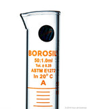 Graduated Measuring Cylinder Hexagonal Base - 50 mL Borosilicate - CS/5 - To Contain