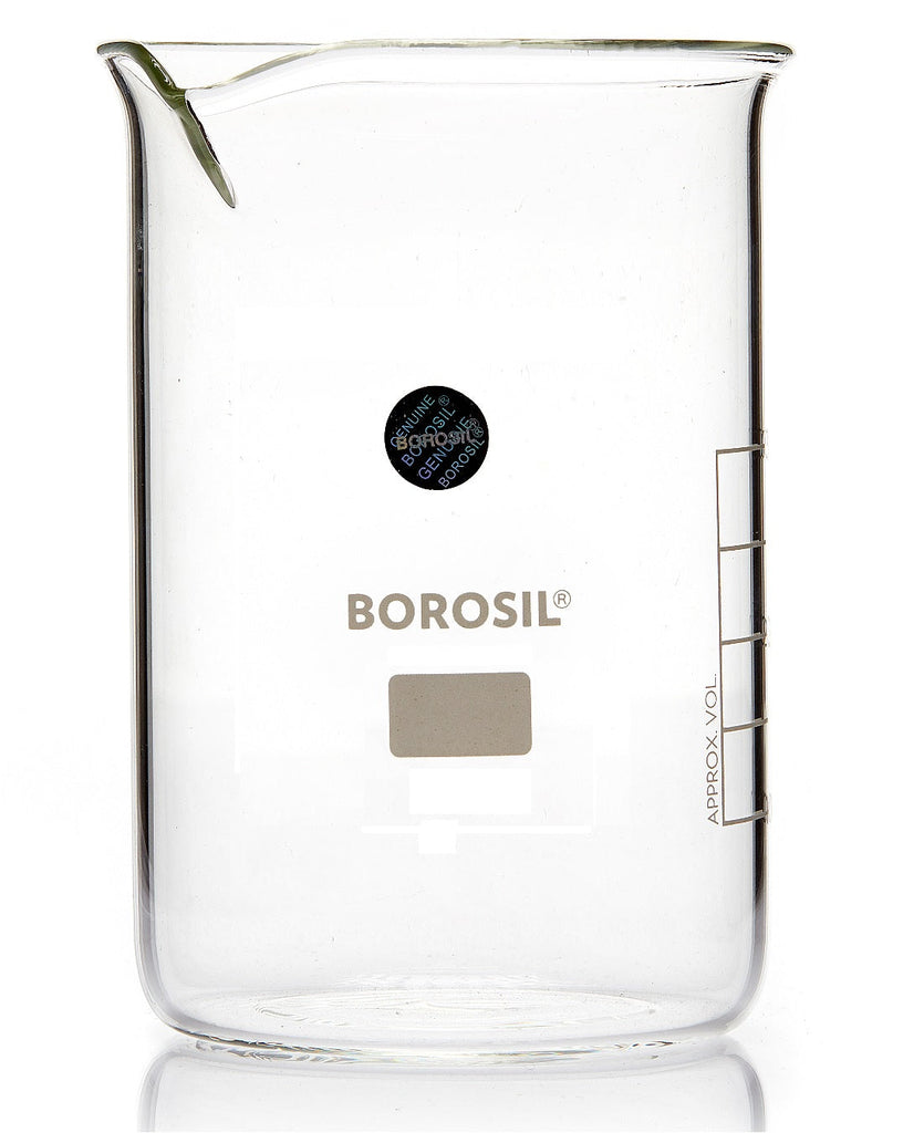 Borosil® Tall-Form Beakers with Spouts - 250mL - CS/40