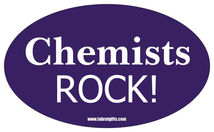 "Chemists Rock" - Oval Sticker Default Title - LabRatGifts