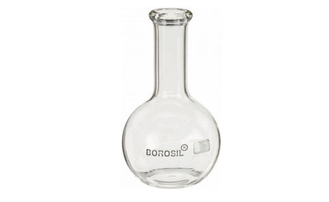 Borosil® Flasks, Boiling, Flat Bottom, Beaded Rim, 25mL, CS/50