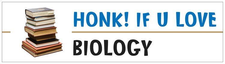 "Honk! If U Love Biology" - Bumper Sticker Default Title - LabRatGifts