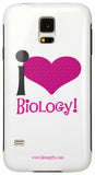 "I ♥ Biology" - Protective Samsung Galaxy S5 Case (pink) Default Title - LabRatGifts - 2
