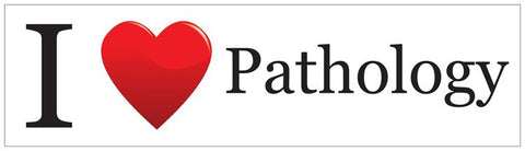"I ♥ Pathology" - Bumper Sticker Default Title - LabRatGifts