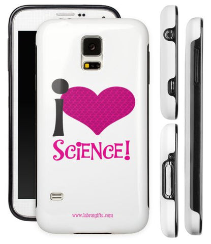 "I ♥ Science" - Protective Samsung Galaxy S5 Case (pink)  - LabRatGifts - 1