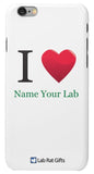"I ♥ (Name Your Lab)" - Custom iPhone 6/6s Case Default Title - LabRatGifts - 2