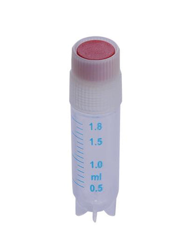 Abdos Red Cryo Coders, HDPE, for External and Internal Threaded Vial Identification, 100/CS