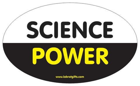"Science Power" - Oval Sticker Default Title - LabRatGifts