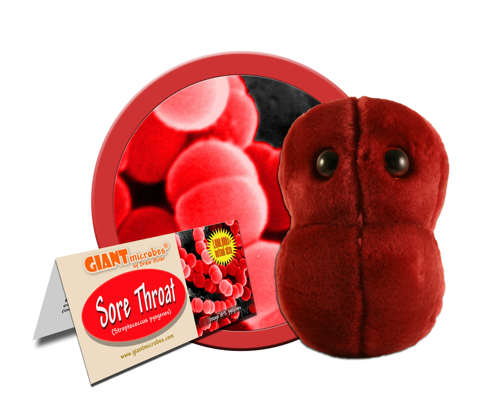 Sore Throat (Streptococcus pyogenes) - GIANTmicrobes® Plush Toy Default Title - LabRatGifts - 1