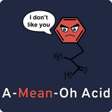Cute & Geeky "A-Mean-Oh Acid" Men's T-Shirt | LabRatGifts  - LabRatGifts - 11