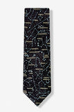 Connect The Dots Constellation Tie Black - LabRatGifts - 1