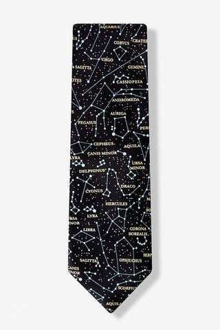 Connect The Dots Constellation Tie Black - LabRatGifts - 1
