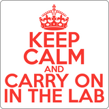 "Keep Calm and Carry On in the Lab" (red) - Men's T-Shirt  - LabRatGifts - 14
