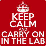 "Keep Calm and Carry On in the Lab" (white) - Men's T-Shirt  - LabRatGifts - 12
