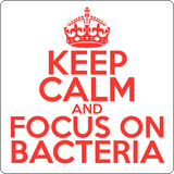 "Keep Calm and Focus On Bacteria" (red) - Men's T-Shirt  - LabRatGifts - 14