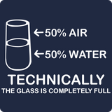 "Technically the Glass is Full" - Men's T-Shirt  - LabRatGifts - 12