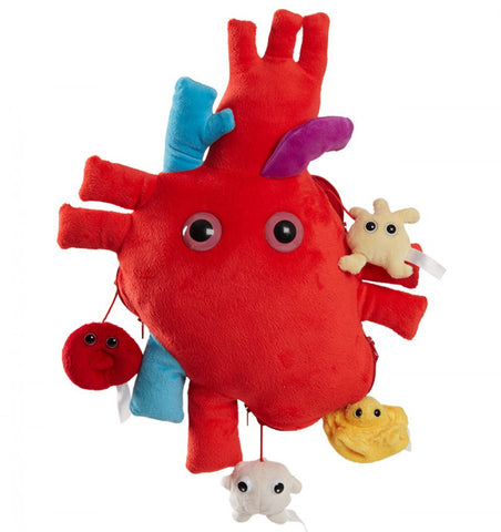Heart (Heart Organ) XL Size with Minis - GIANTmicrobes® Plush Toy  - LabRatGifts - 1