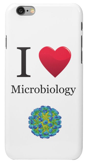 "I ♥ Microbiology" - iPhone 6/6s Case Default Title - LabRatGifts - 2