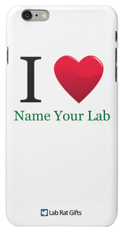 "I ♥ (Name Your Lab)" - Custom iPhone 6/6s Plus Case Default Title - LabRatGifts - 2