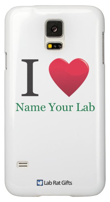 "I ♥ (Name Your Lab)" - Custom Samsung Galaxy S5 Case Default Title - LabRatGifts - 2