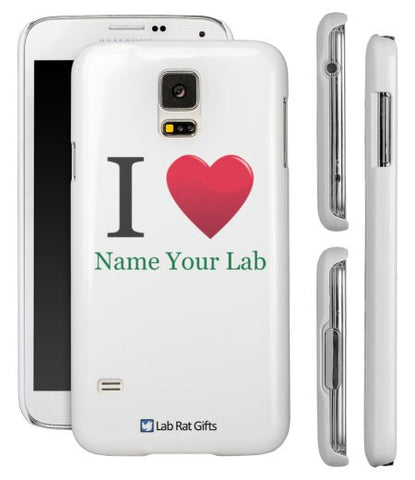 "I ♥ (Name Your Lab)" - Custom Samsung Galaxy S5 Case  - LabRatGifts - 1