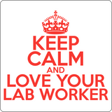 "Keep Calm and Love Your Lab Worker" (red) - Men's T-Shirt  - LabRatGifts - 14