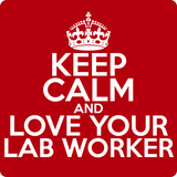 "Keep Calm and Love Your Lab Worker" (white) - Men's T-Shirt  - LabRatGifts - 12