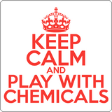 "Keep Calm and Play With Chemicals" (red) - Men's T-Shirt  - LabRatGifts - 14