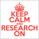 "Keep Calm and Research On" (red) - Men's T-Shirt  - LabRatGifts - 11