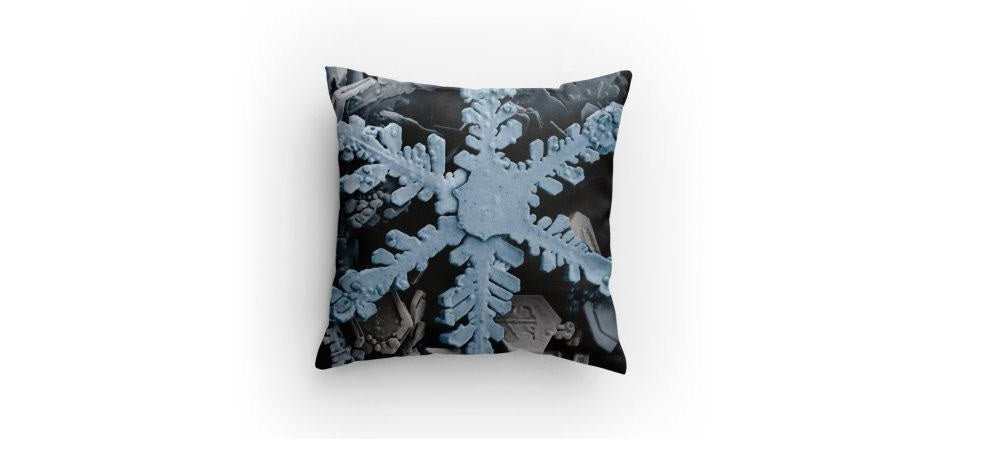 SEM Snowflake Image Pillow