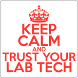 "Keep Calm and Trust Your Lab Tech" (red) - Men's T-Shirt  - LabRatGifts - 11